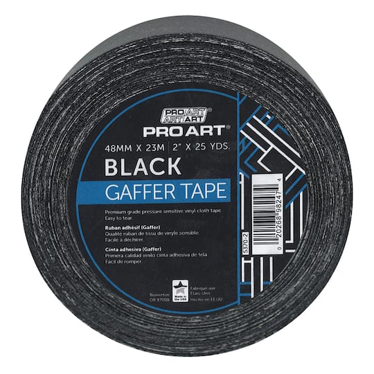 Pro Art&#xAE; Black Gaffer Tape, 2&#x22; x 25yd.